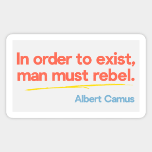 Albert Camus Typography Quote - Vintage Aesthetic Design Magnet